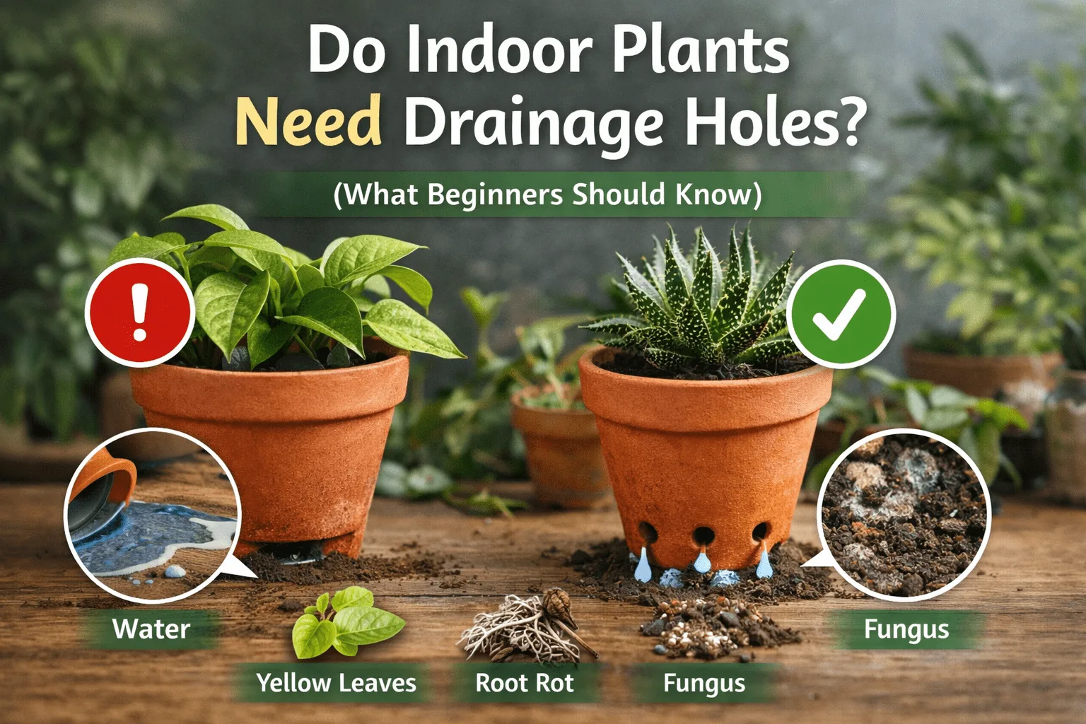 Do Indoor Plants Need Drainage Holes? (What Beginners Should Know)