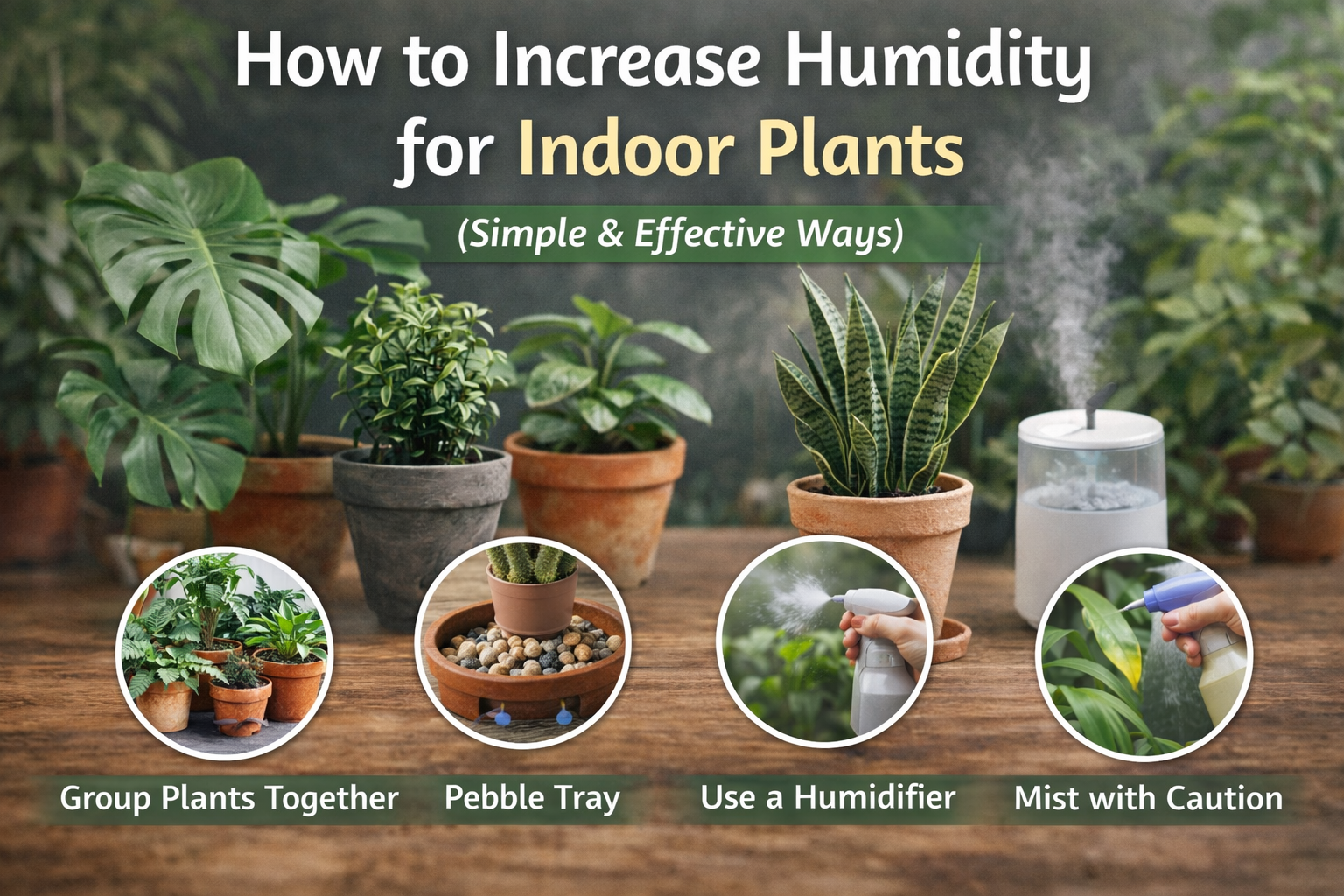 🌬 How to Increase Humidity for Indoor Plants (Simple & Effective Ways)