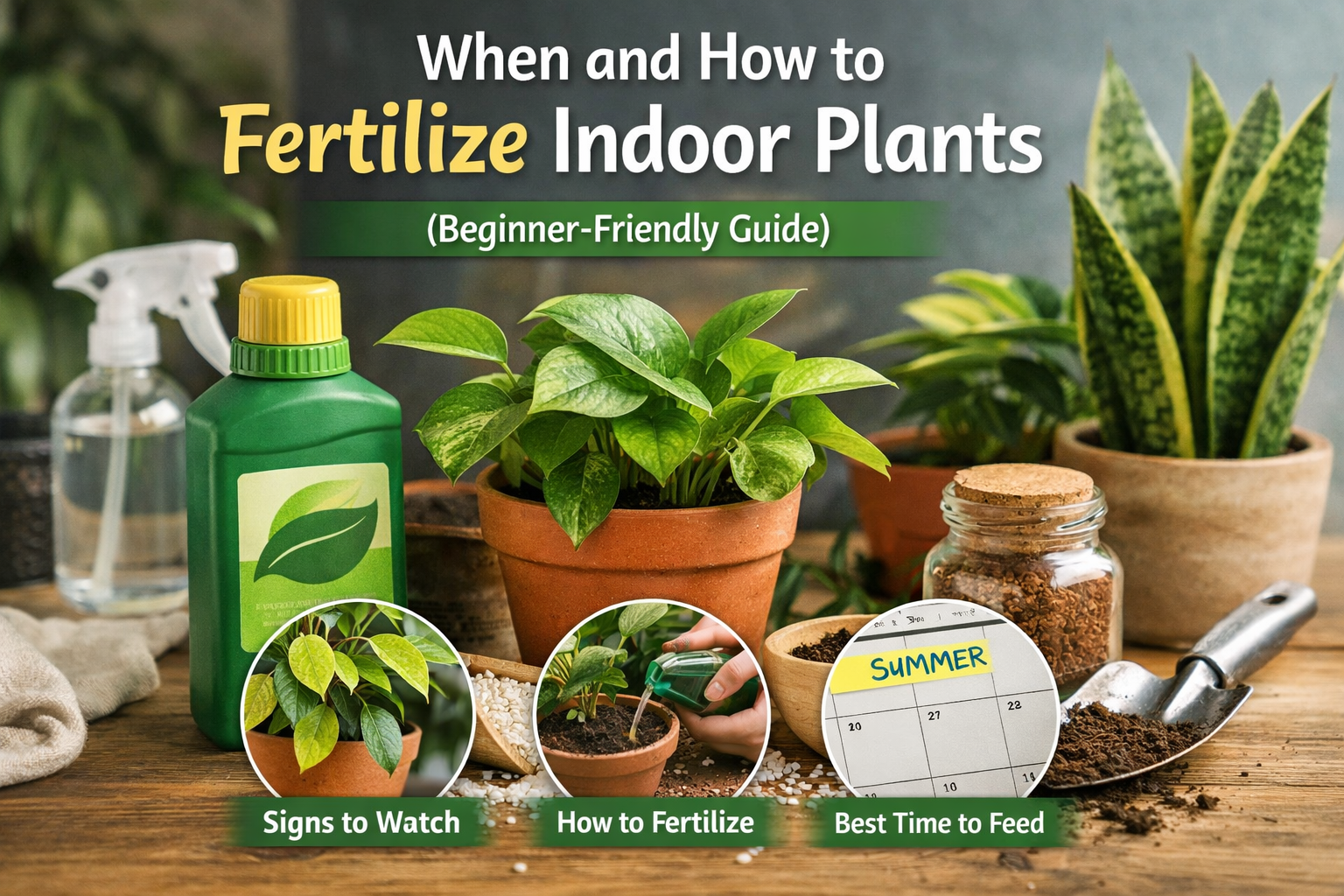 When and How to Fertilize Indoor Plants (Beginner-Friendly Guide)