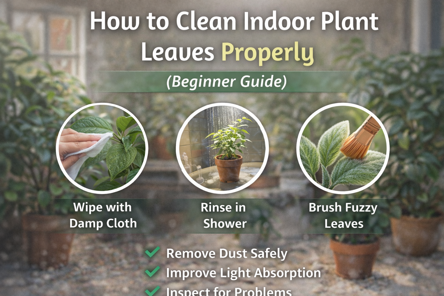 How to Clean Indoor Plant Leaves Properly (Beginner Guide)
