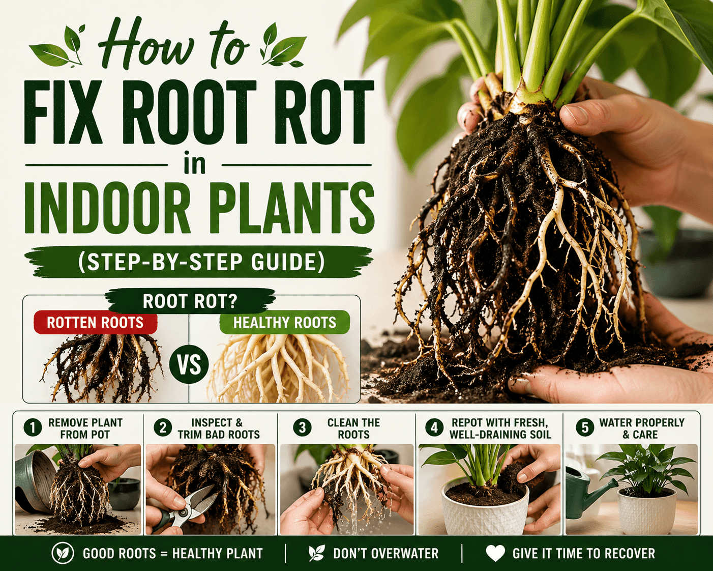 How to fix root rot in indoor plants