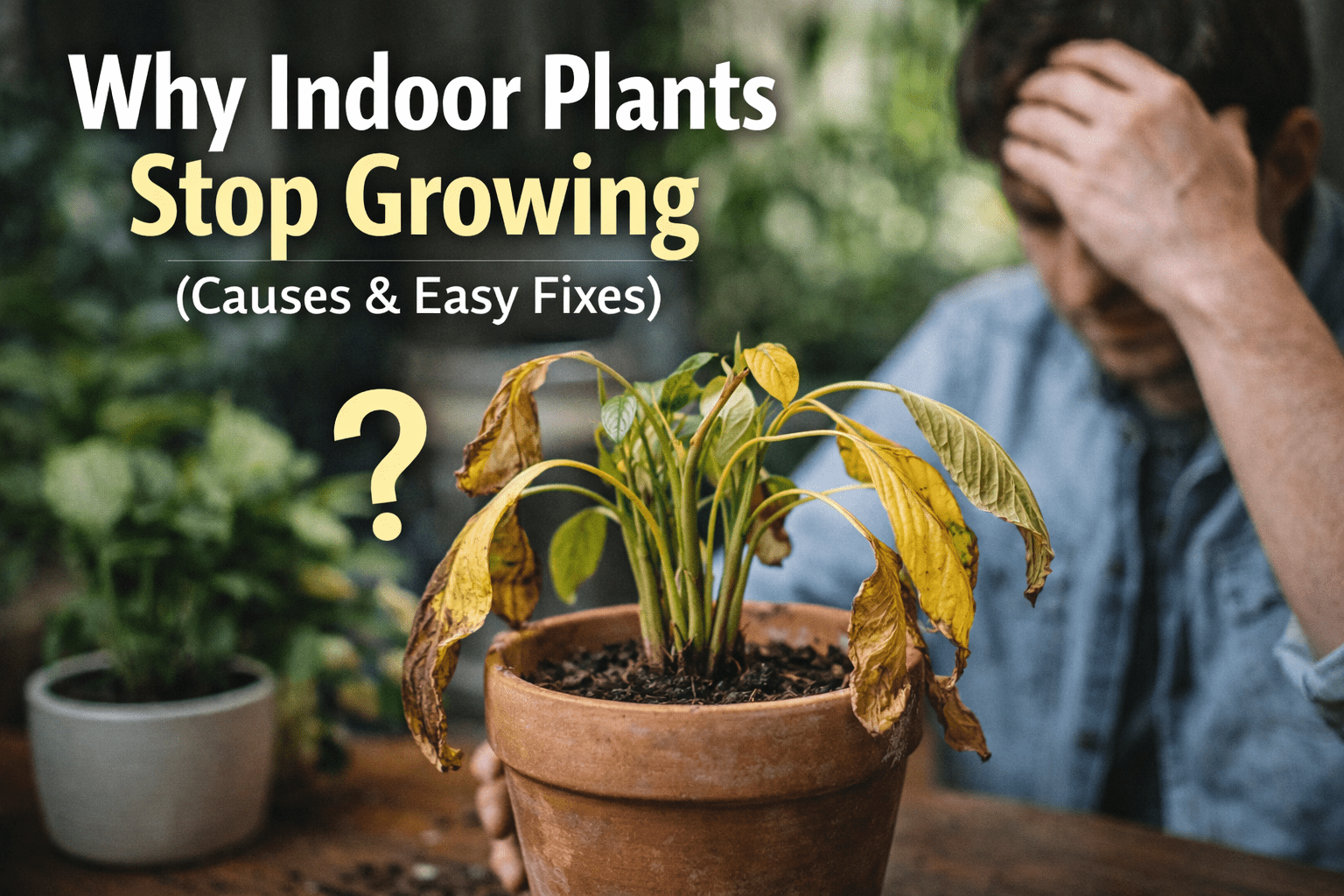 why indoor plants stop growing