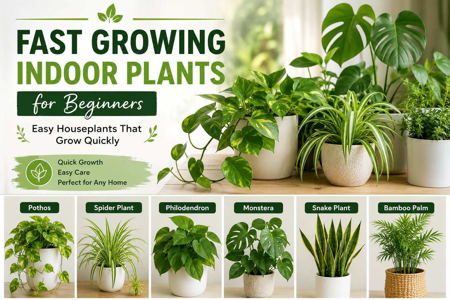 Fast growing indoor plants for beginners