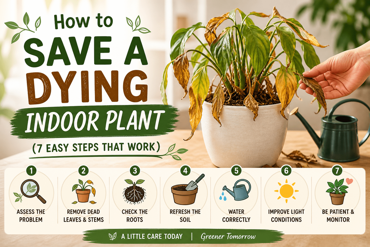 How to save a dying indoor plant