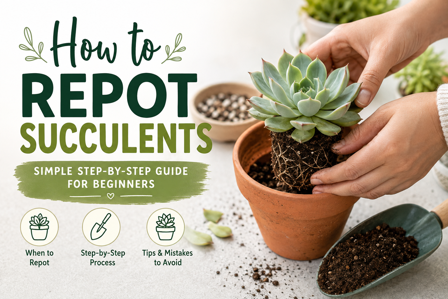 How to Repot Succulents: Easy Step-by-Step Guide for Beginners (2026)