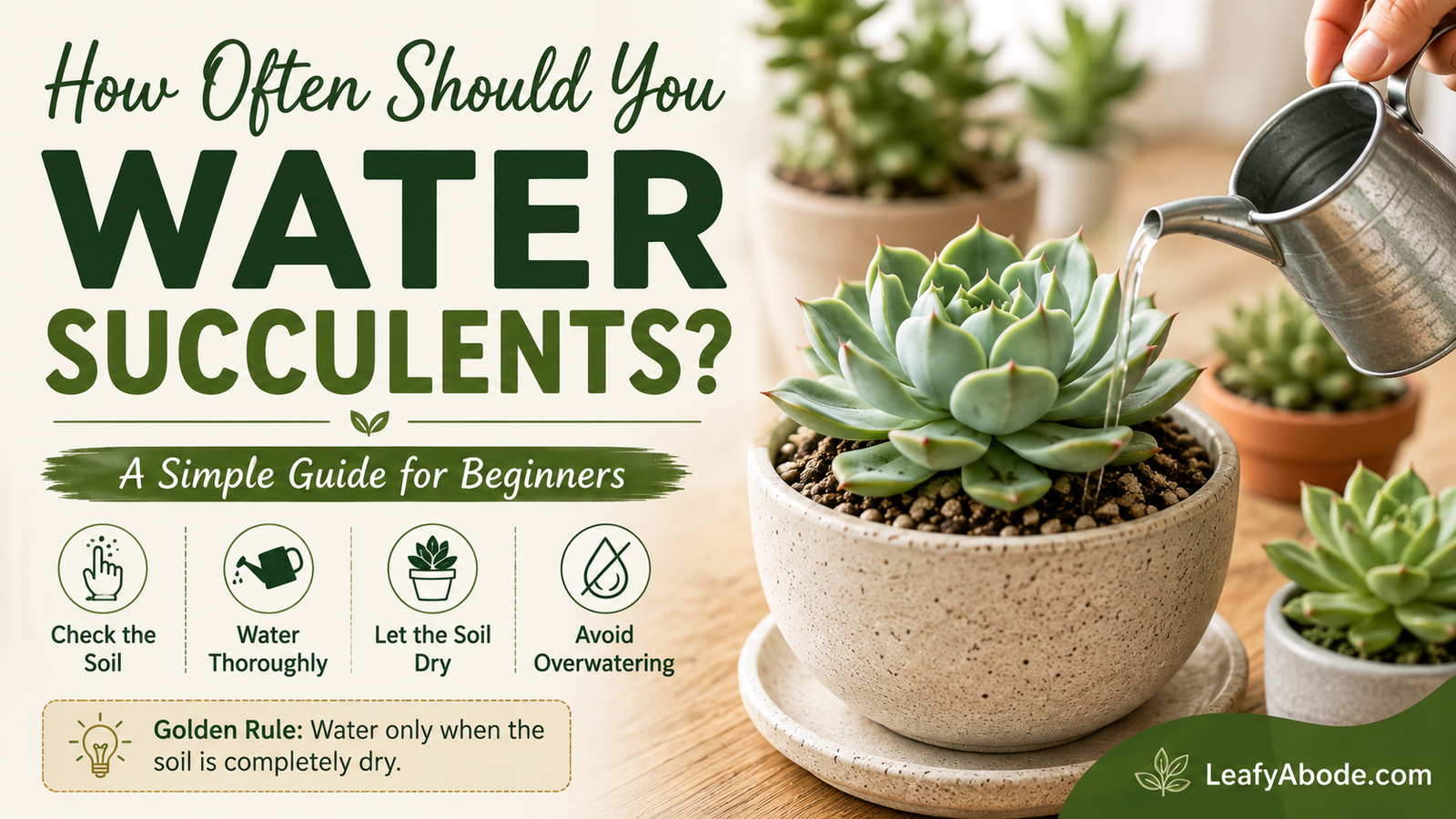 how do i know when to water succulents